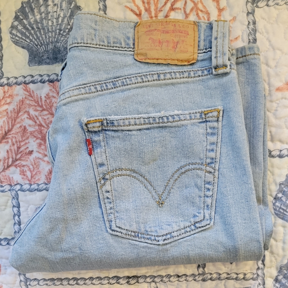 LEVI'S 513 Women's Y2K SLOUCH BOOTCUT Jeans 3-Button Light-Fade Size 5JR Short